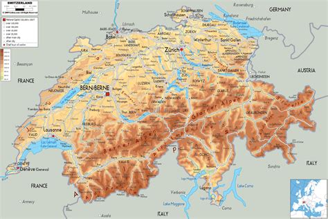 tourist map of switzerland|detailed map of switzerland.